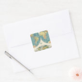 World Atlas Map 2 Vierkante Sticker (Envelop)