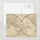 World Atlas Map Briefkaart (Voorkant / Achterkant)