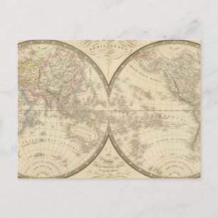 World Atlas Map Briefkaart
