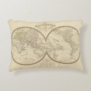 World Atlas Map Decoratief Kussen