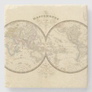 World Atlas Map Stenen Onderzetter