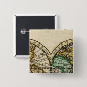 World Atlas Vierkante Button 5,1 Cm (Voorkant /achterkant)