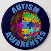 World Autism Awareness Button (extra groot) (Voorkant)