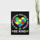 World Autism Awareness Day 2023 be kind autism Awa Kaart (Voorkant)