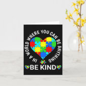 World Autism Awareness Day 2023 be kind autism Awa Kaart (Gele Bloem)