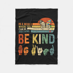 World Autism Awareness Day Hands Signaleert Autism Fleece Deken