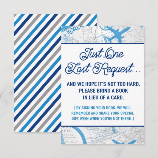 World Awaits Baby shower Boek Aanvraag Kaart (Voorkant / Achterkant)