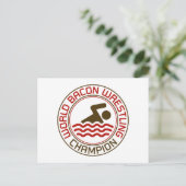 World Bacon Wrestling Champion Briefkaart (Staand voorkant)