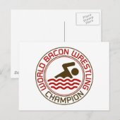 World Bacon Wrestling Champion Briefkaart (Voorkant / Achterkant)