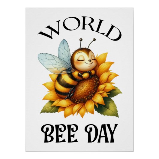 World Bee Day Sign Perfect Poster (Voorkant)