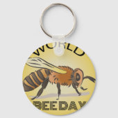 World Bee Day Sign Sleutelhanger (Achterkant)
