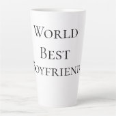 World best boyfriend husband man valentine's day m latte mok (Voorkant)