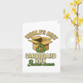 World Best Cardboard Box Breaker Downer Funny Eco Kaart (Gele Bloem)