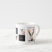 World Best Dog Mam | Collage Dog Foto Espresso Kop (Voorkant rechts)