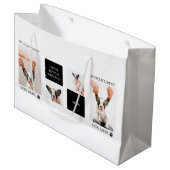 World Best Dog Mam | Collage Dog Foto Groot Cadeauzakje (Voorkant Gekanteld)