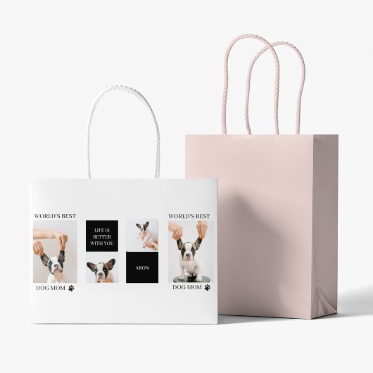 World Best Dog Mam | Collage Dog Foto Groot Cadeauzakje