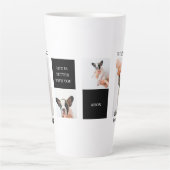 World Best Dog Mam | Collage Dog Foto Latte Mok (Voorkant)