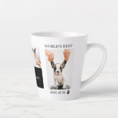 World Best Dog Mam | Collage Dog Foto Latte Mok (Rechts)
