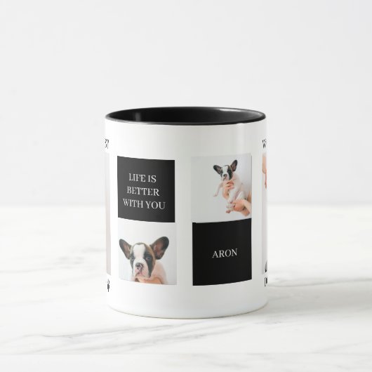 World Best Dog Mam | Collage Dog Foto Mok (Midden)