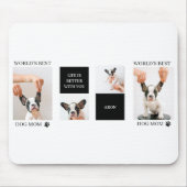 World Best Dog Mam | Collage Dog Foto Muismat (Voorkant)