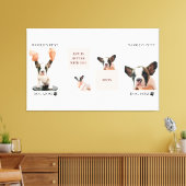 World Best Dog Mam | Foto van collage | Pastel Roz Canvas Afdruk (Insitu (Woonkamer))