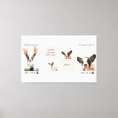 World Best Dog Mam | Foto van collage | Pastel Roz Canvas Afdruk (Voorkant)