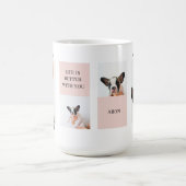 World Best Dog Mam | Foto van collage | Pastel Roz Koffiemok (Center)