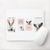 World Best Dog Mam | Foto van collage | Pastel Roz Muismat (Met muis)