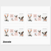 World Best Dog Mam | Foto van collage | Pastel Roz Rechthoekige Sticker (Vel)