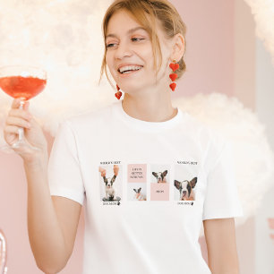 World Best Dog Mam   Foto van collage   Pastel Roz T-shirt