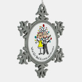 World Best Gramma and Grampa Snowflake Ornament (Links)