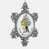 World Best Grandma and Grandpa Snowflake Ornament (Links)