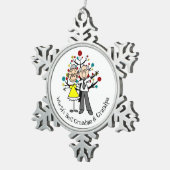 World Best Grandma and Grandpa Snowflake Ornament (Rechts)