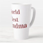 World best Grandma grandmother grandparents pink n Latte Mok (Rechterhoek)