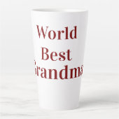 World best Grandma grandmother grandparents pink n Latte Mok (Voorkant)