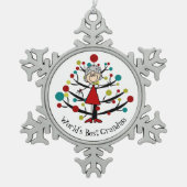World Best Grandma Snowflake Ornament (Voorkant)