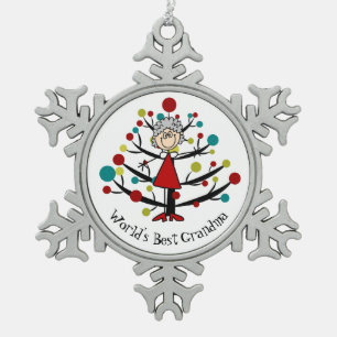 World Best Grandma Snowflake Ornament