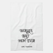 World Best Mam Ever Moederdag, chef moeder Theedoek (Verticaal)