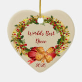 World Best Niece Antiek Wreatest Kerstmis Keramisch Ornament (Achterkant)