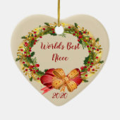 World Best Niece Antiek Wreatest Kerstmis Keramisch Ornament (Achterkant)