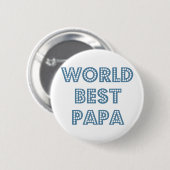 World Best Papa Ronde Button 5,7 Cm (Voorkant /achterkant)
