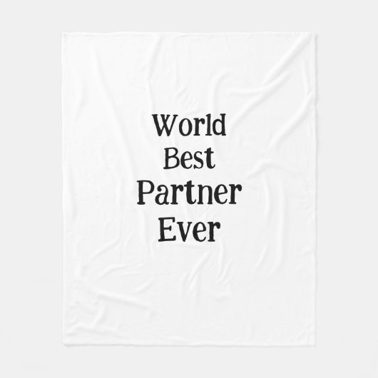 World best partner ever valentine's day lover gf fleece deken (Voorkant)