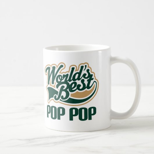 World Best Pop Pop Gift Koffiemok (Rechts)