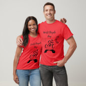 World Bicycle Day Red Cycling Enthusiast T-shirt (Unisex)