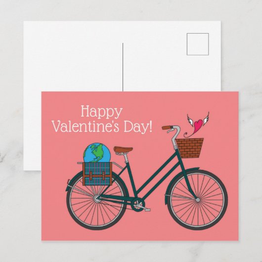 World Bike Happy Valentijns_Blush Briefkaart (Voorkant / Achterkant)