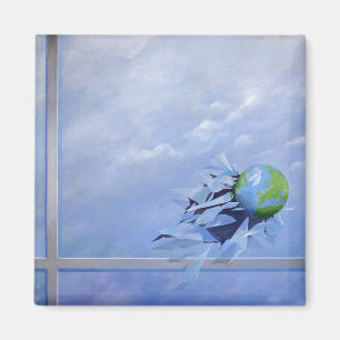 World Breaking Glass Magneet