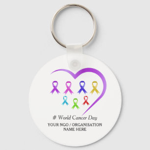World Cancer Awareness Day Promotie Sleutelhanger