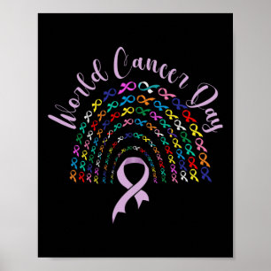 World Cancer Day Awareness Gezegde Kind Man Vrouw Poster