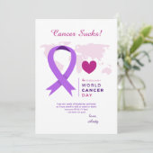 World Cancer Day Card Kaart (Staand voorkant)