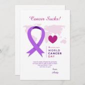 World Cancer Day Card Kaart (Voorkant / Achterkant)